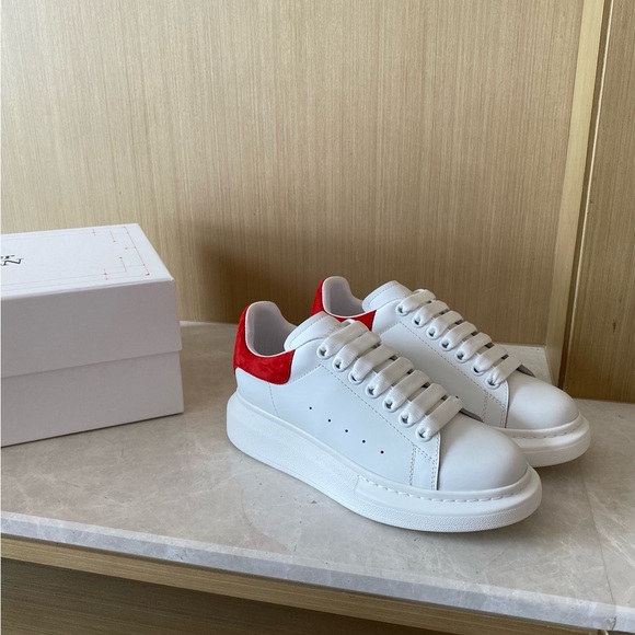 Alexander McQueen White and Red Sneakers - Picture 5 of 5